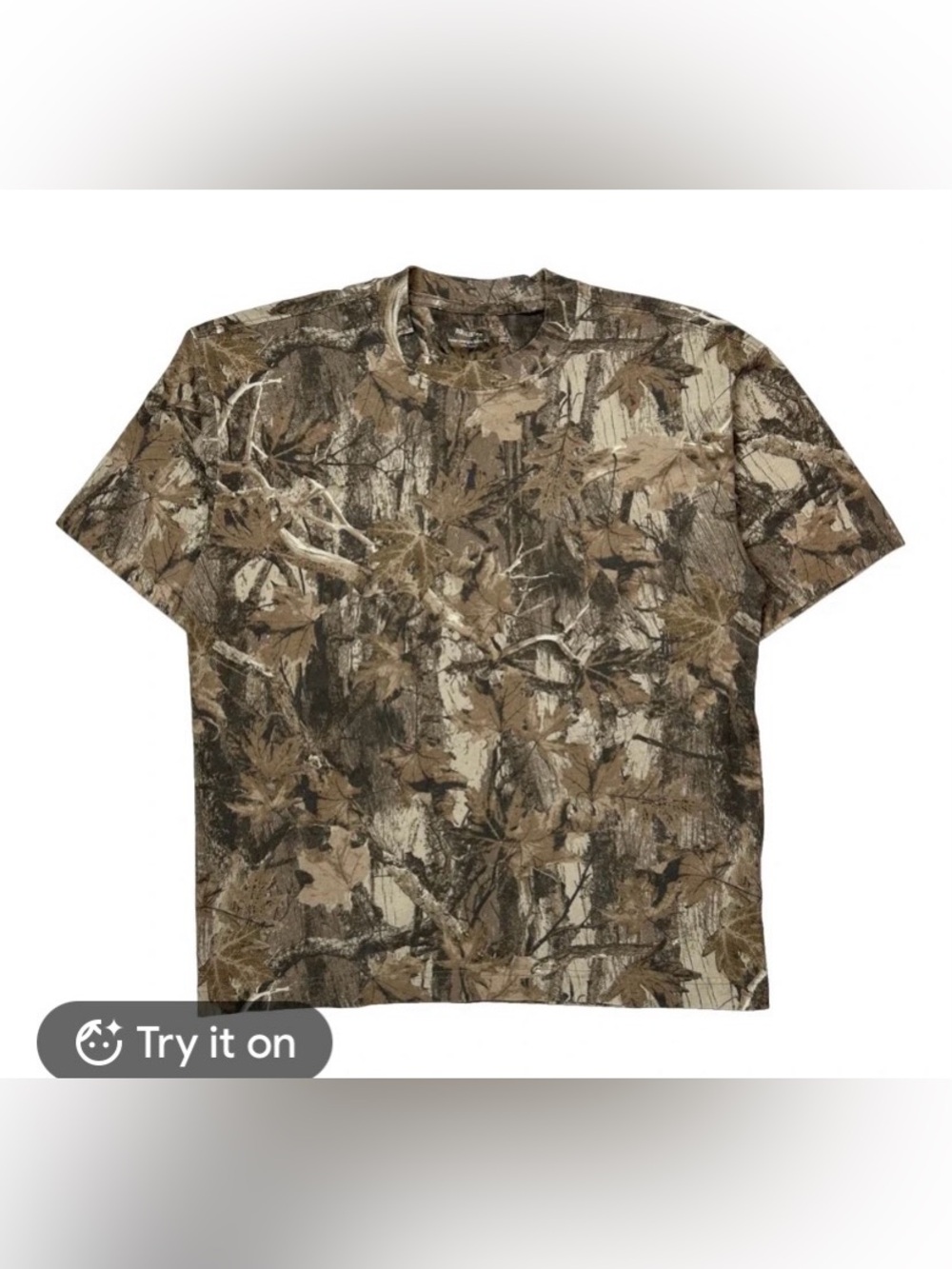 Hollister Heavyweight Boxy Realtree Camo Crew T-Shirt Cotton size Large Unisex